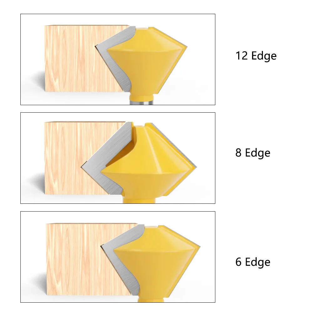 1/2x1-7/8 8-Sided Router Bit for Woodworking Machines - 12x1-7/8 6-Sided Router Bit, 12x1-3/4 8-Sided Router Bit, 12x1-5/8 12-Sided Router Bit, 12x3-Piece Dovetail Bit Set