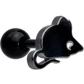 16 Gauge 1/4 Black Mouse Cartilage Tragus Earring