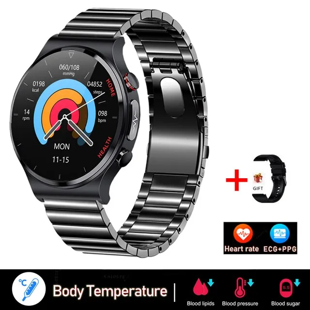 2022New ECG PPG Smart Watch Men Laser Treatment Of Hypertension Hyperglycemia Hyperlipidemia Heart Rate Healthy Sport Smartwatch