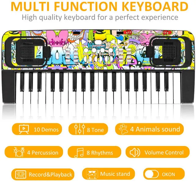 37-Key Electronic Music Learning Keyboard