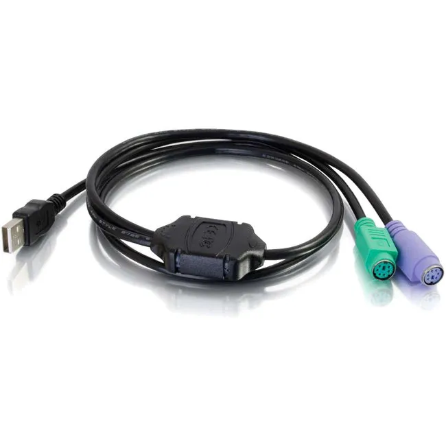 3Ft Usb To Dual Ps/2 Keyboard And Mouse Adapter Cable .Use A Ps/2 Compatible Key