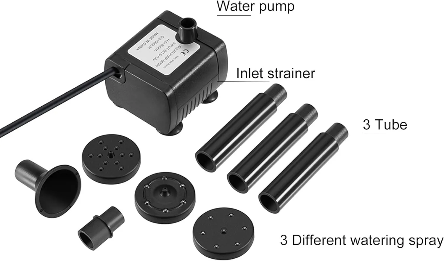 5W Solar Fountain Pump Kit