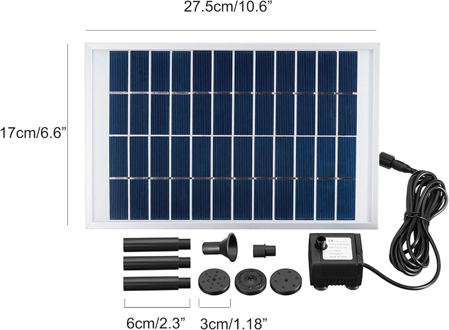 5W Solar Fountain Pump Kit