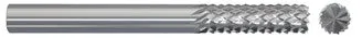 781-001020: 1/8 in. Dia., 1/2 in. Length Of Cut, 1-1/2 in. Overall Length Carbide Router Mill; Diamond Cut, Style B- Burr End Cut, BRIGHT, USA