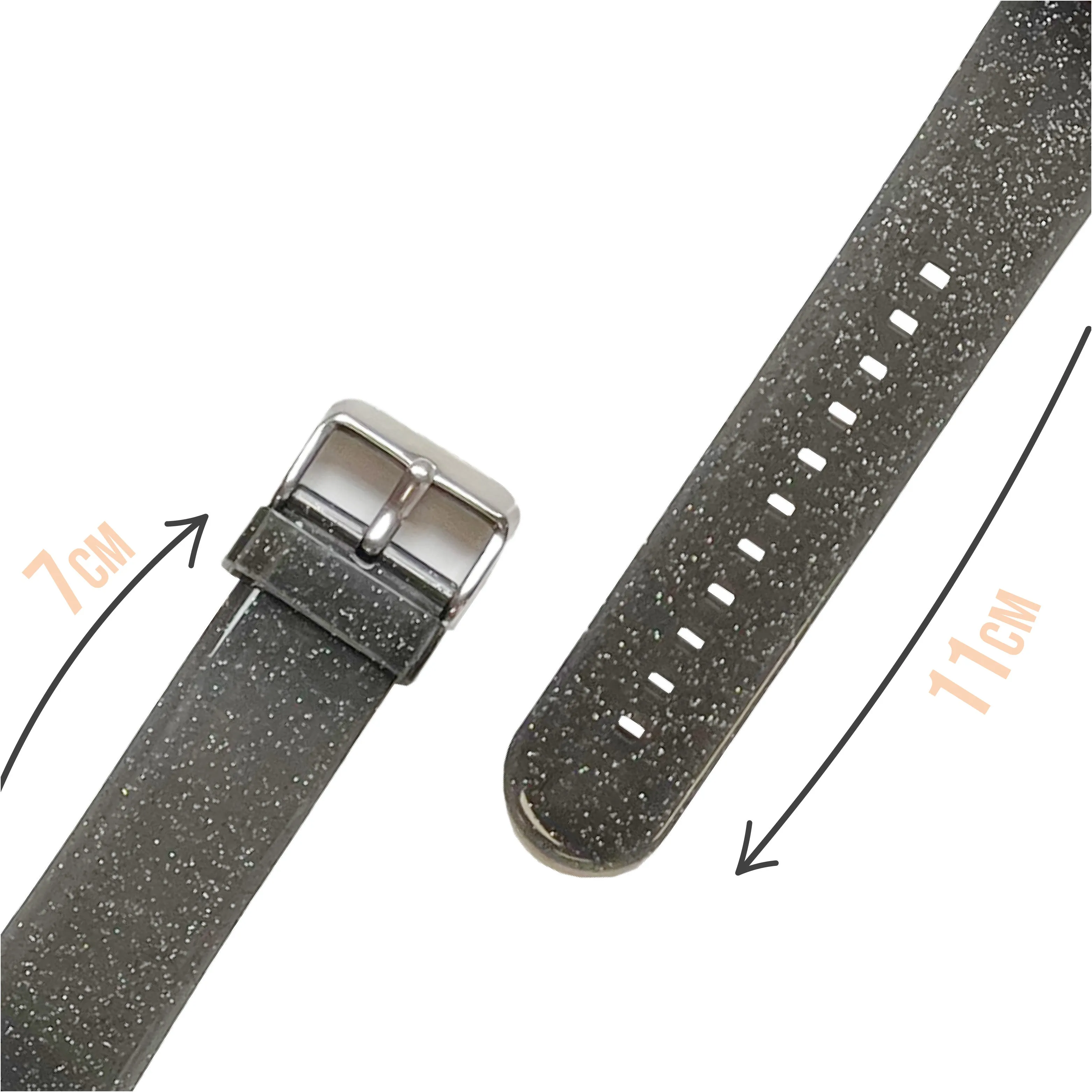 A Lot Going On At The Moment Black Glitter Smartwatch Strap