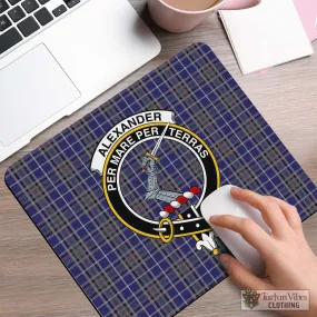 Alexander of Menstry Tartan Mouse Pad with Family Crest