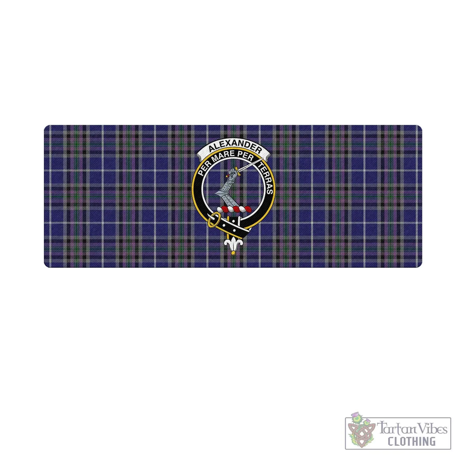 Alexander of Menstry Tartan Mouse Pad with Family Crest