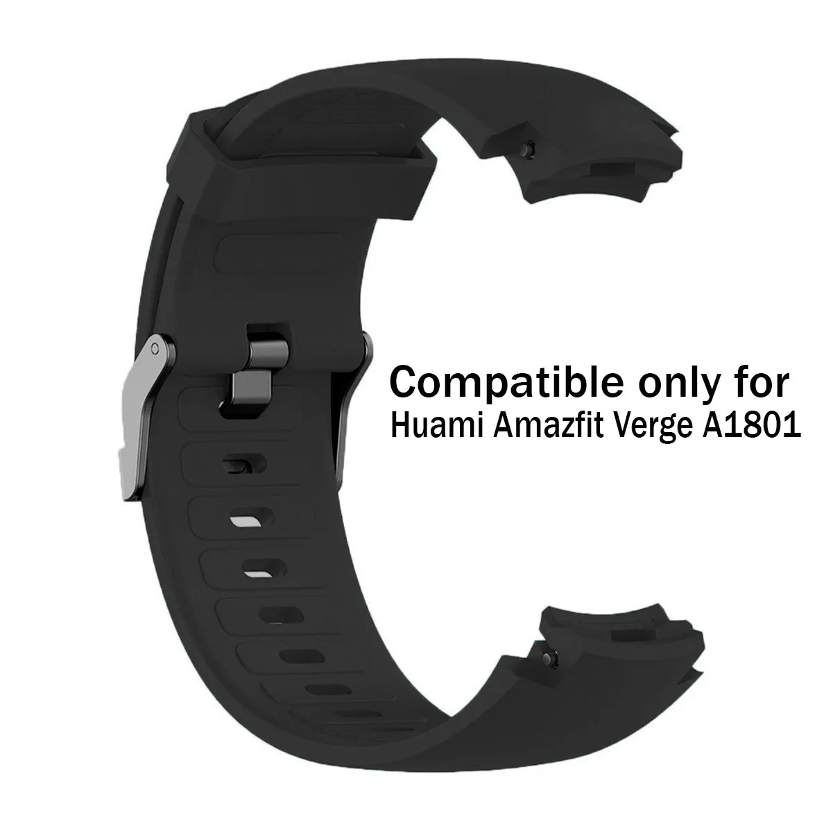 Amazfit verge A1801 Silicone strap- Black