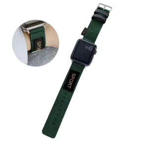 Apple Watch 44mm sporty nylon watch strap - Green