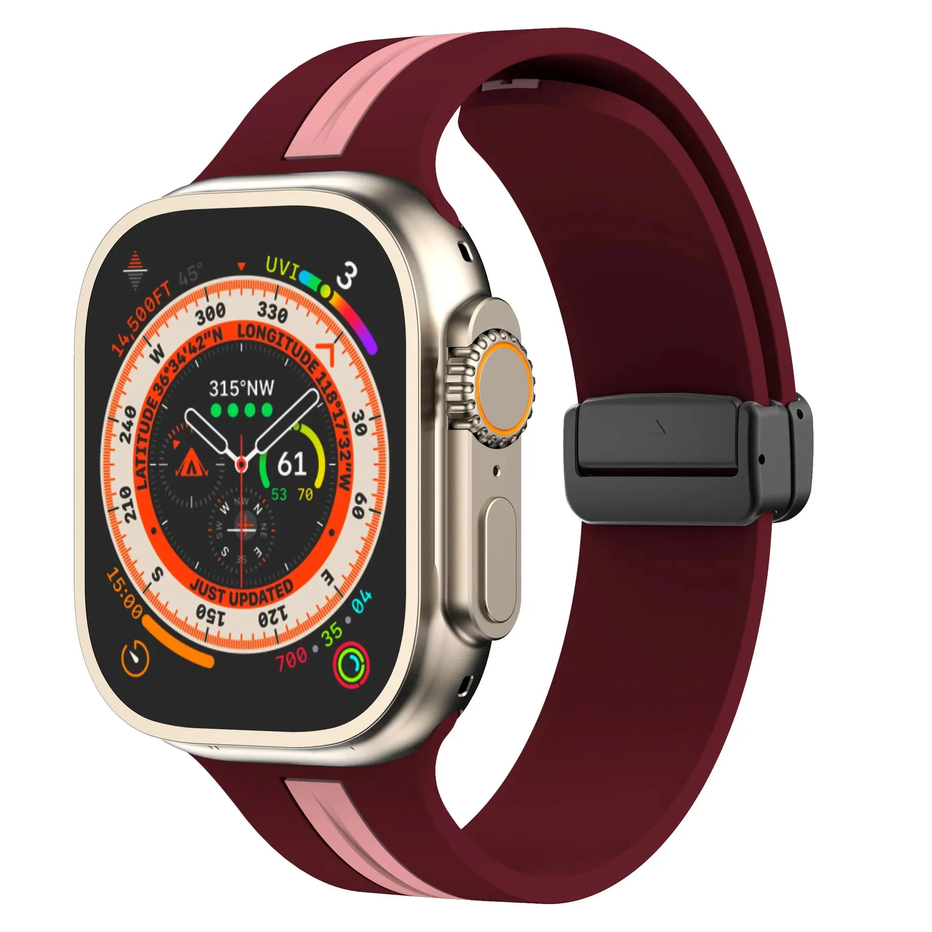 Apple Watch Magnetic Buckle Silicone Band | M01