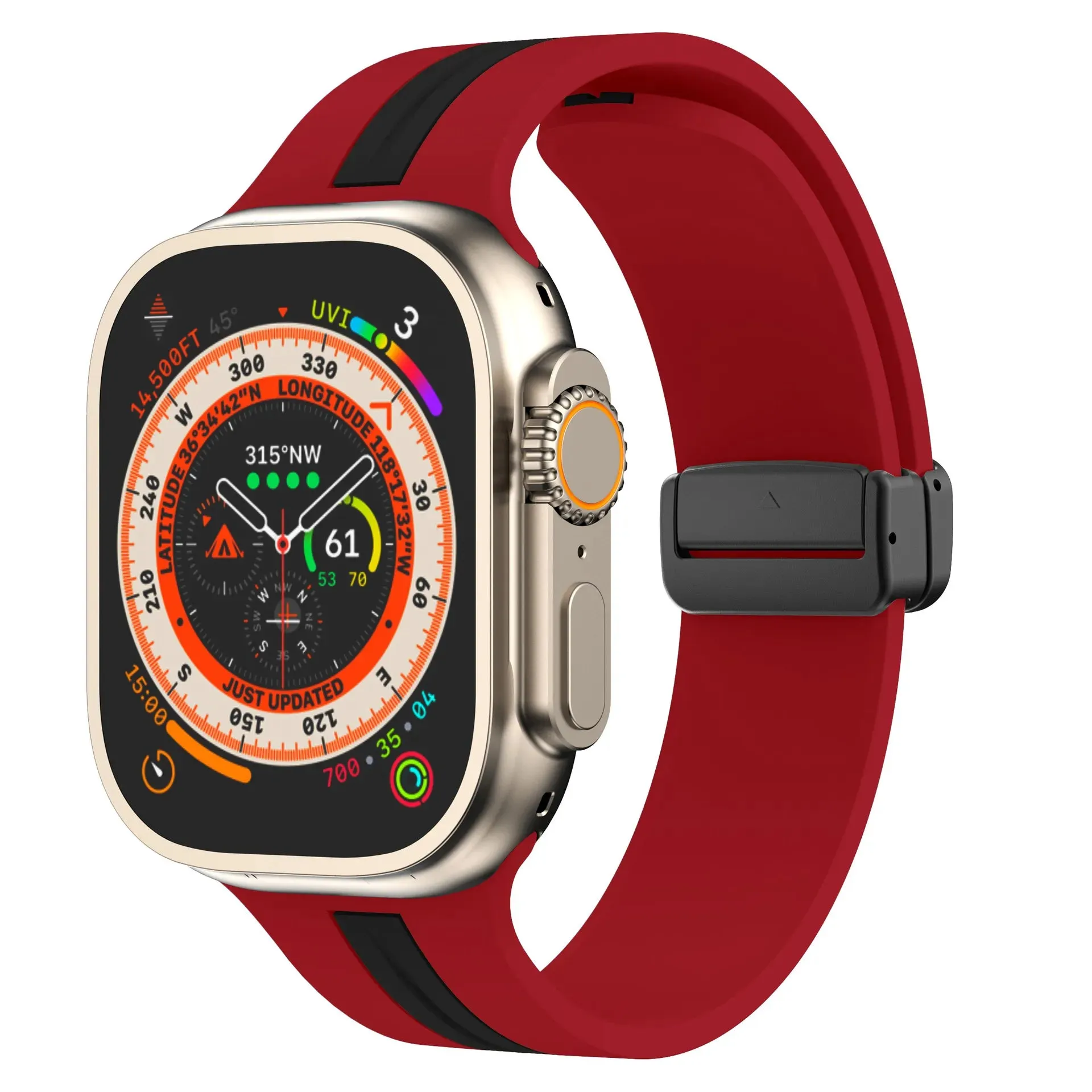 Apple Watch Magnetic Buckle Silicone Band | M01