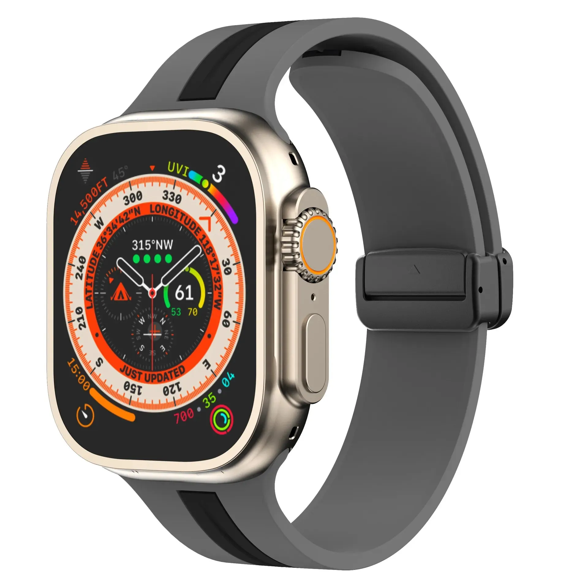 Apple Watch Magnetic Buckle Silicone Band | M01