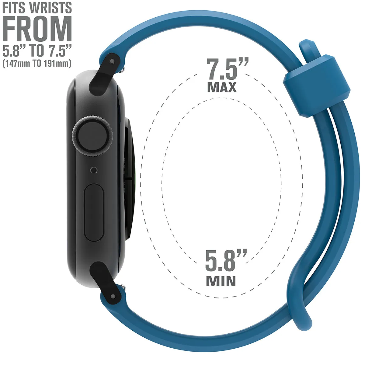 Apple Watch Series 9/8/7/6/5/4/SE (Gen 2/1), 38/40/41mm - Sports Band with Apple Connector