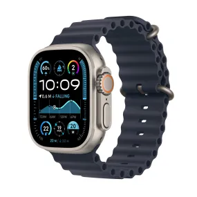 Apple Watch Ultra 2 GPS   Cellular 49mm Natural Titanium Case with Navy Ocean Band