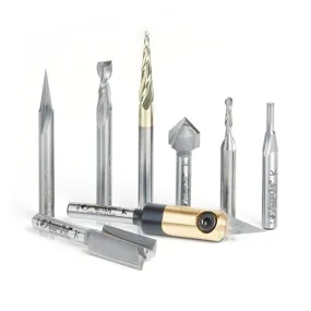 Artist Signmaking Starter CNC Router Bit Collection | 8 Piece | 1⁄4" Shank | AMS-178 | 738685178881