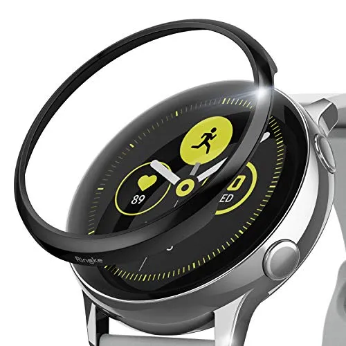 Bezel Styling Cover for Galaxy Watch Active (2019) - Glossy Black [Stainless Steel]