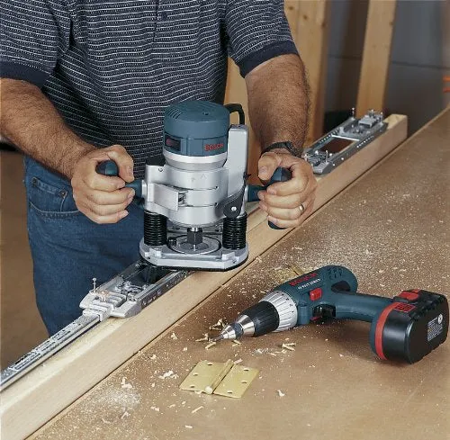 Bosch 1617EVSPK Wood Router Tool Combo Kit - 2.25 Horsepower Plunge Router & Fixed Base Router Kit with a Variable Speed 12 Amp Motor