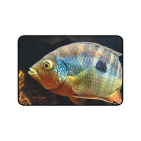 Brown and Orange Fish Desk Mat