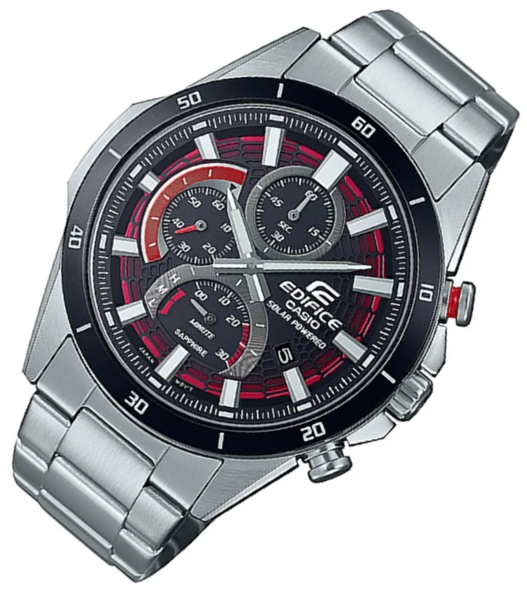 Casio Edifice EFS-S610DB-1A Solar Chronograph Stainless Steel Strap Watch For Men