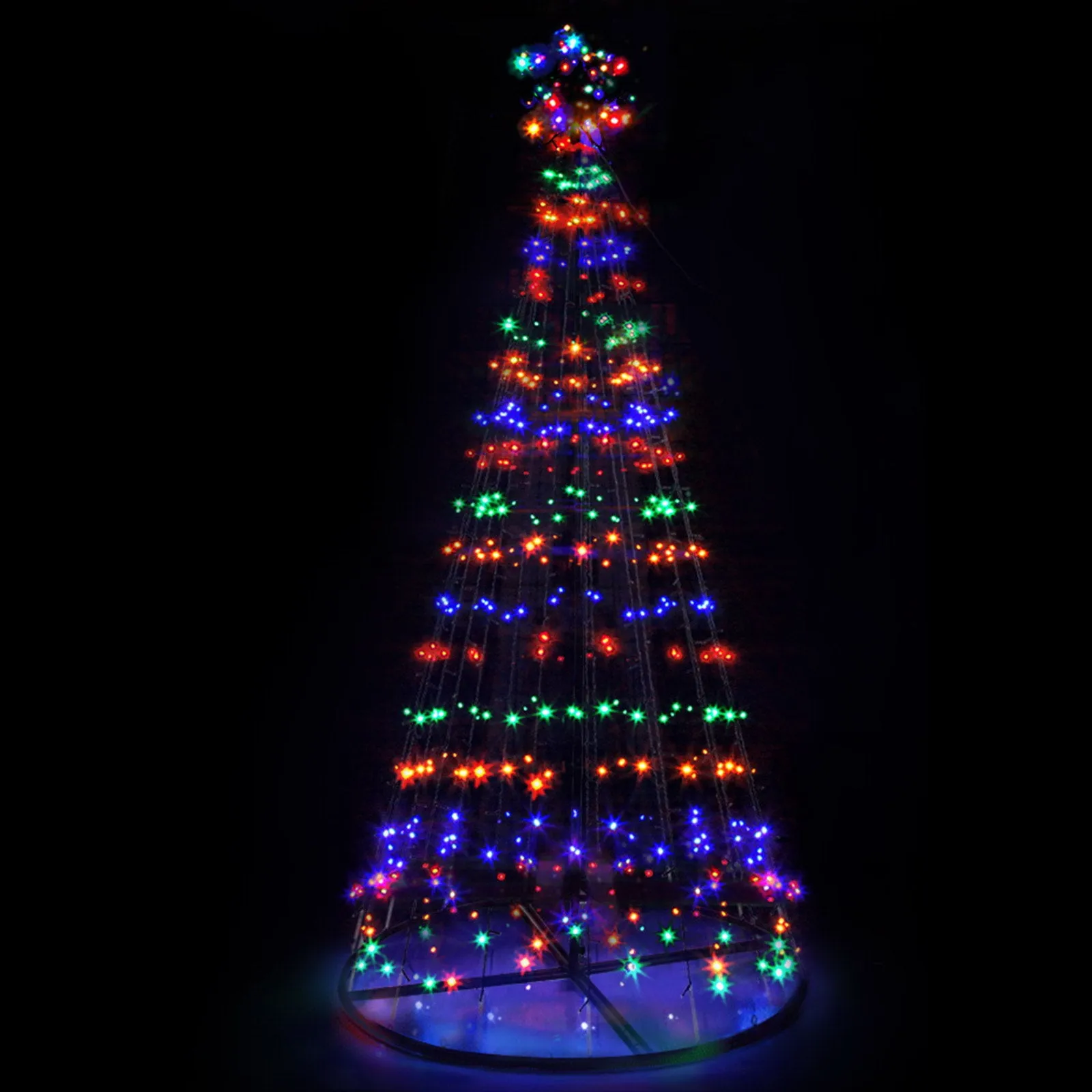 Christmas Tree 2.1M 264 LED Xmas Trees Solar Power Multi Colour