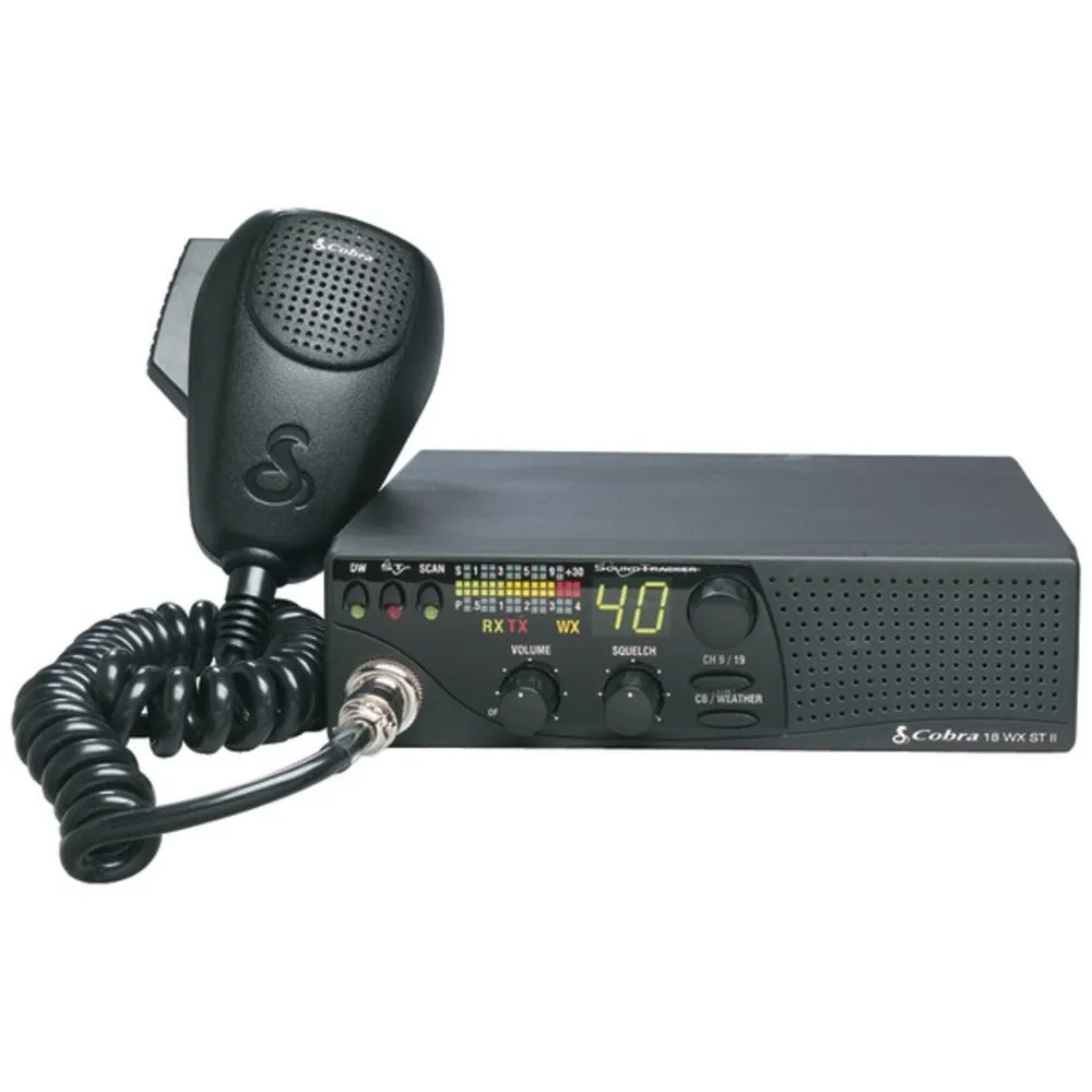 Cobra 18 WX ST II 40-Channel CB Radio with 10 NOAA Weather Channels