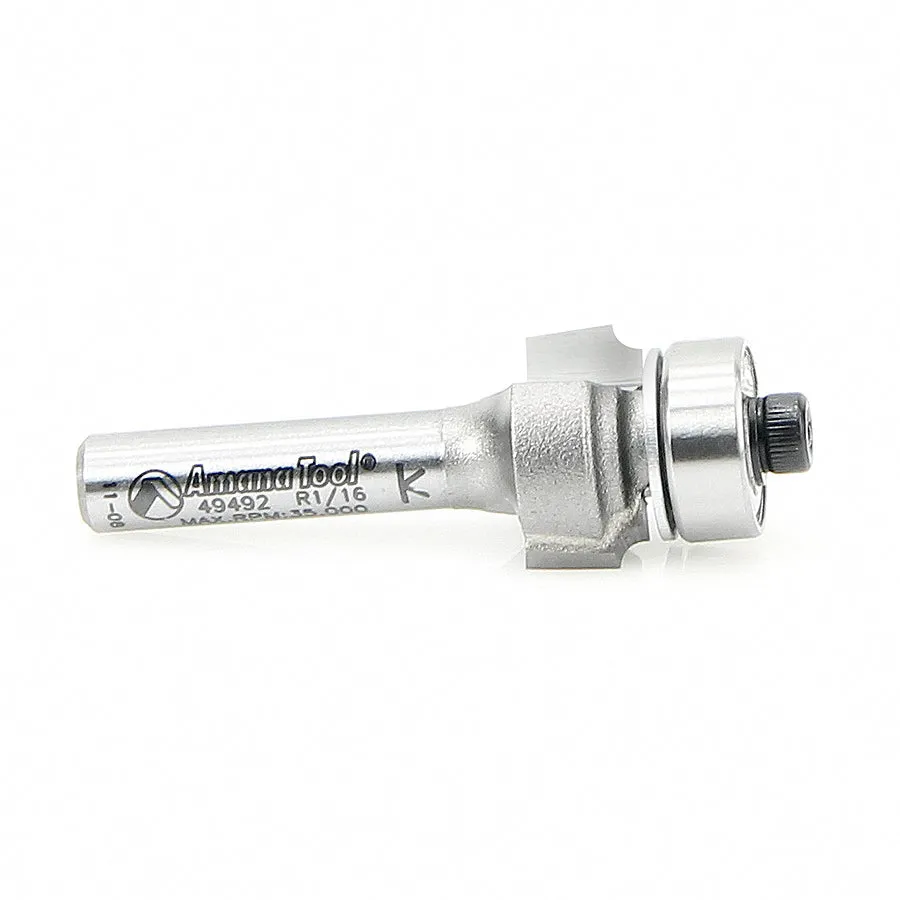 Corner Rounding Router Bit | 1⁄16 Radius x 5⁄8 Dia x 5⁄16 x 1⁄4"Shank | 49492 | 738685894927