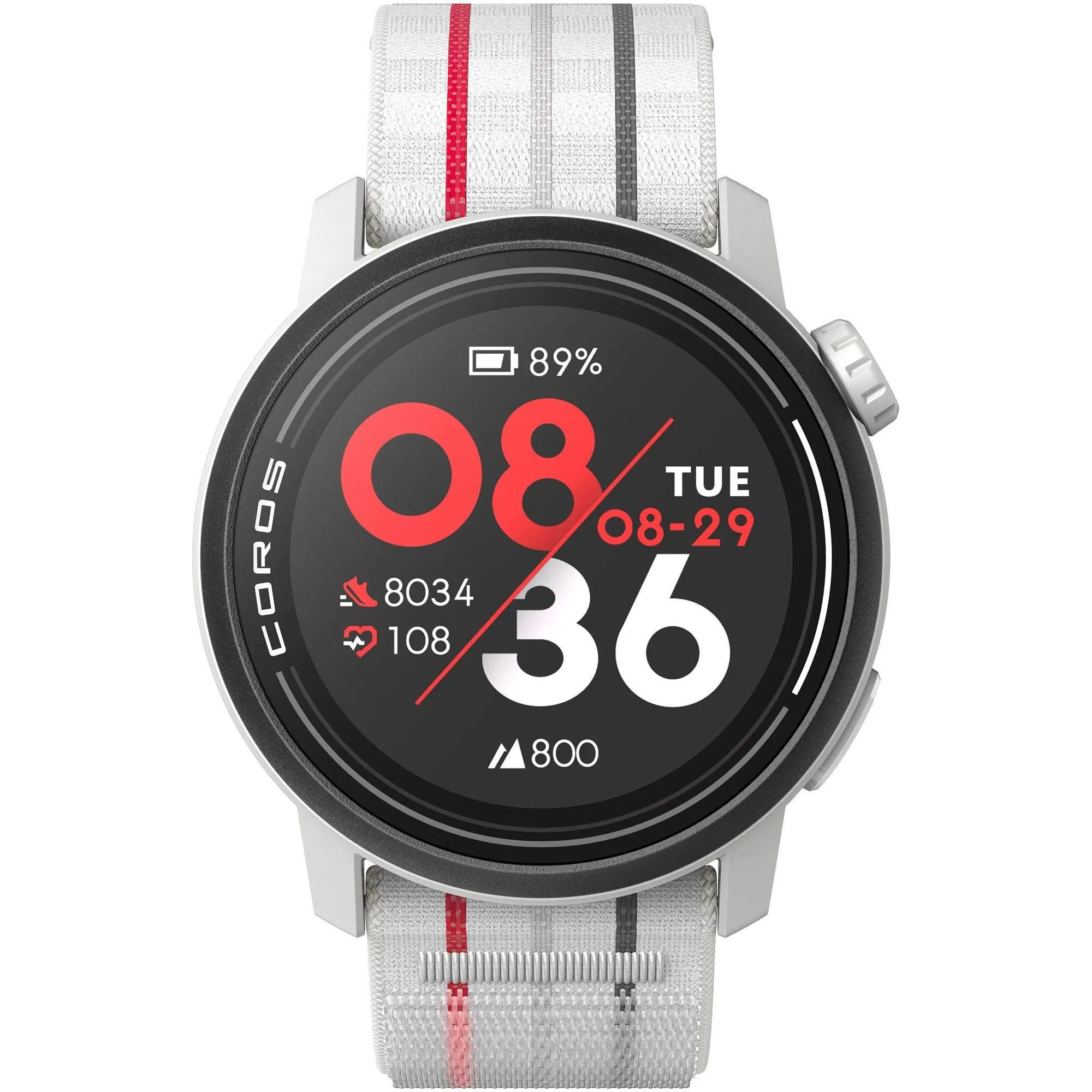 COROS PACE 3 Premium Nylon Strap GPS Watch - White