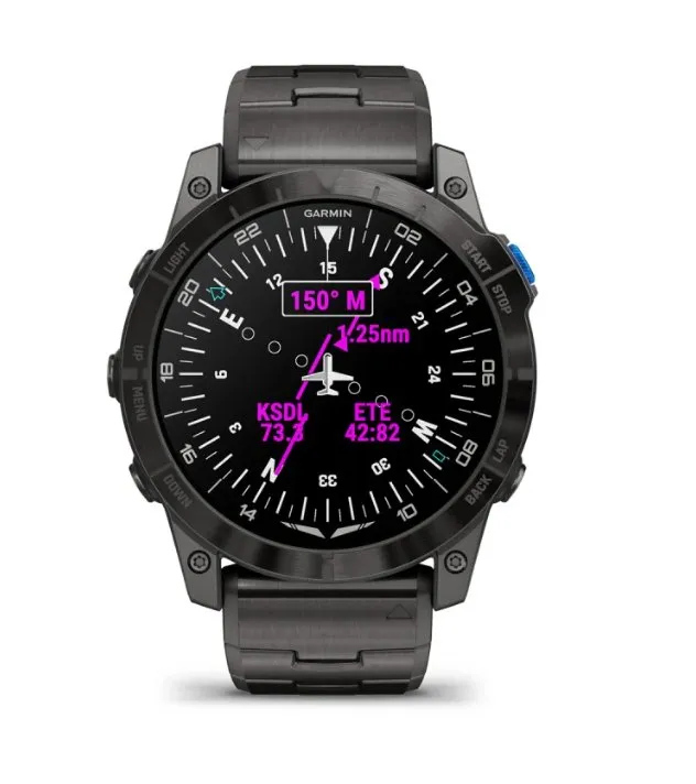 D2™ Mach 1 Pro Smartwatch Garmin con bracciale in titanio traspirante - 010-02804-81