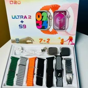 D20 Ultra 2   S9 Smartwatch With 7 Straps