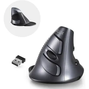 Delux M618G Rechargeable Vertical Wireless Ergonomic Mouse (4000 DPI)