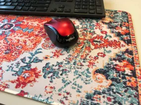 Desk Mat - Blue and Rust