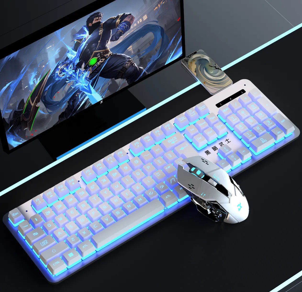 E-Sports Machinery Feel Wired USB Keyboard and Mouse