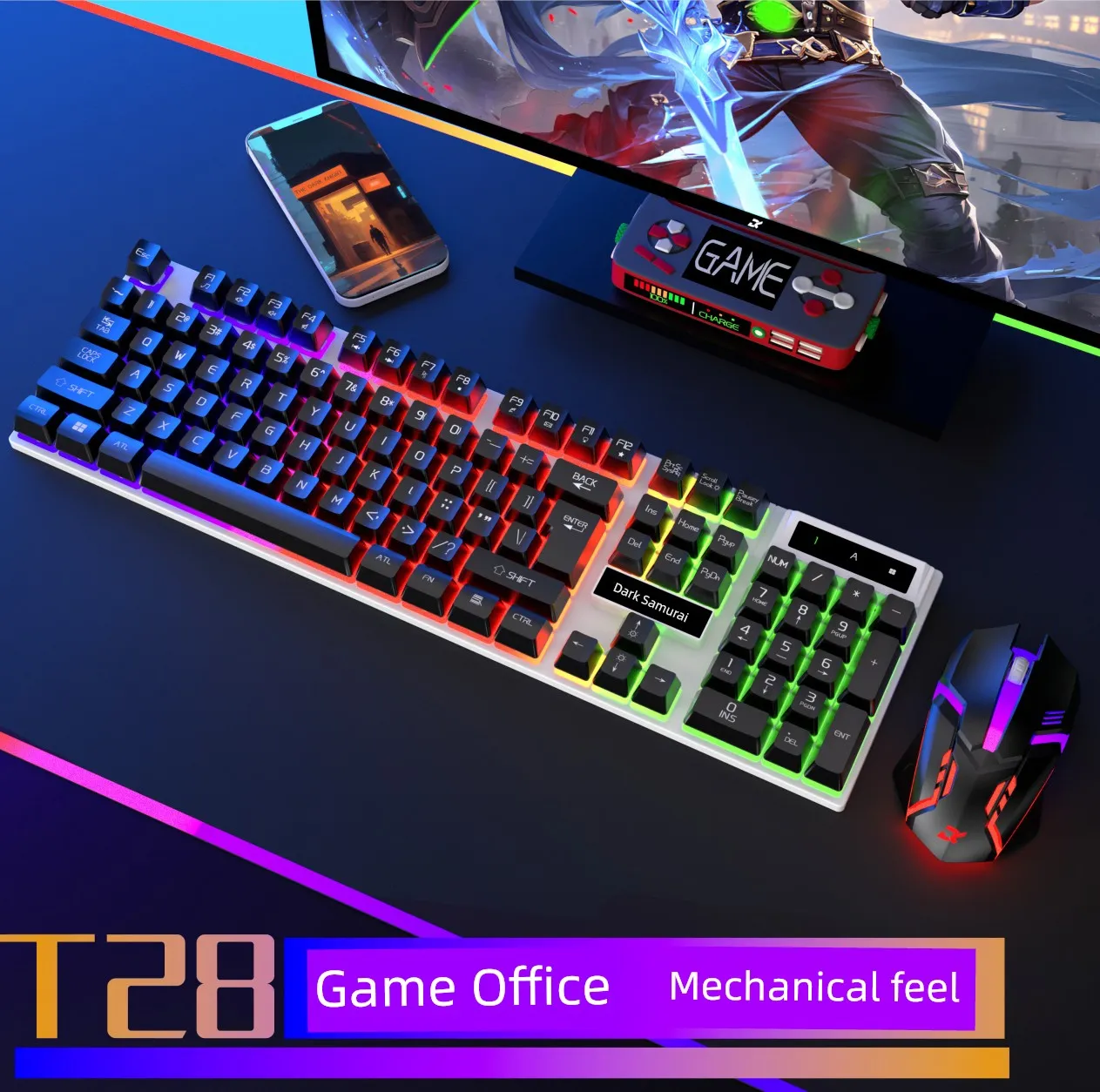 E-Sports Machinery Feel Wired USB Keyboard and Mouse