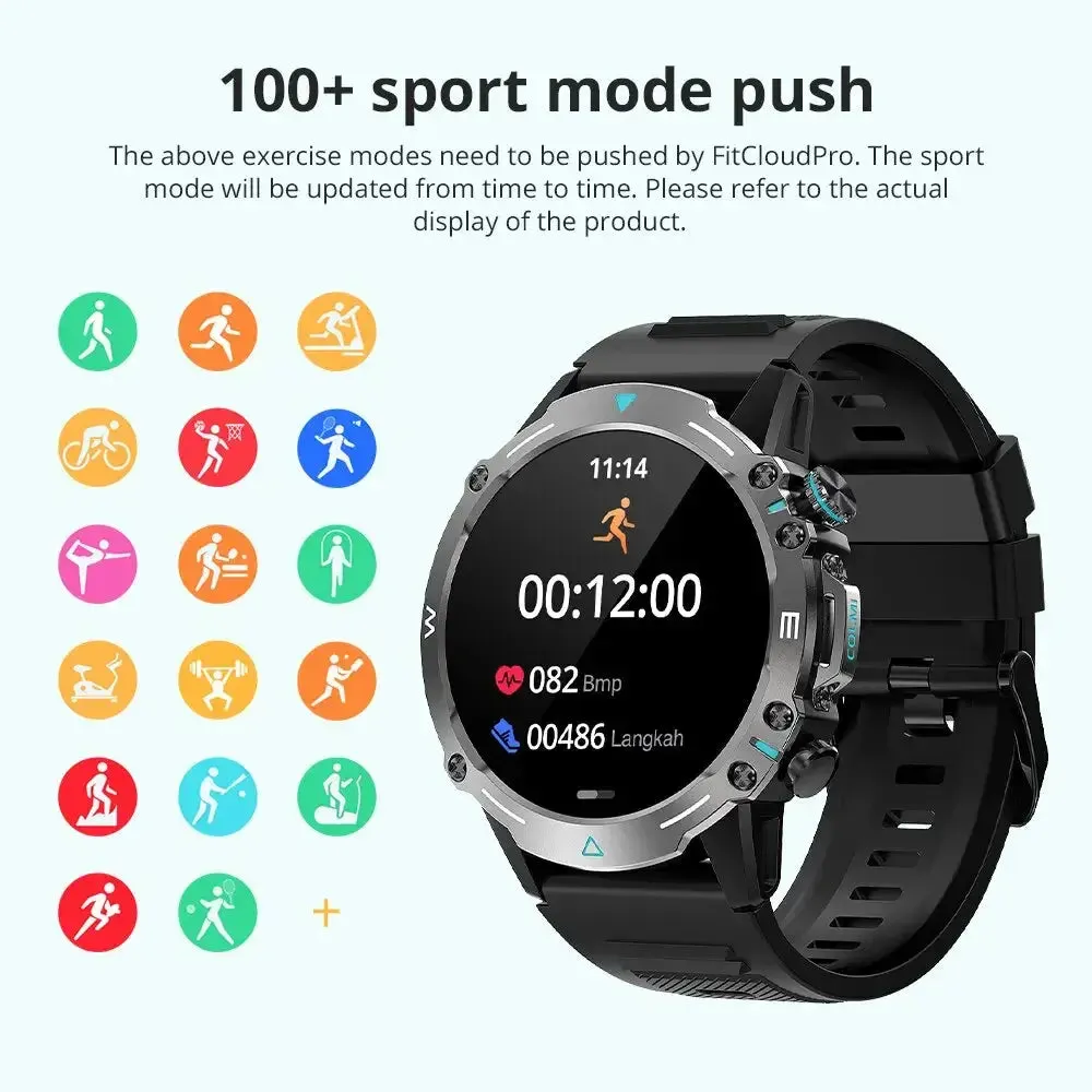 ELEGANCE® M42 Adventure Smartwatch 1.43'' AMOLED Display 100 Sports Modes Voice Calling Smart Watch Men Women Military Grade Toughness Watch