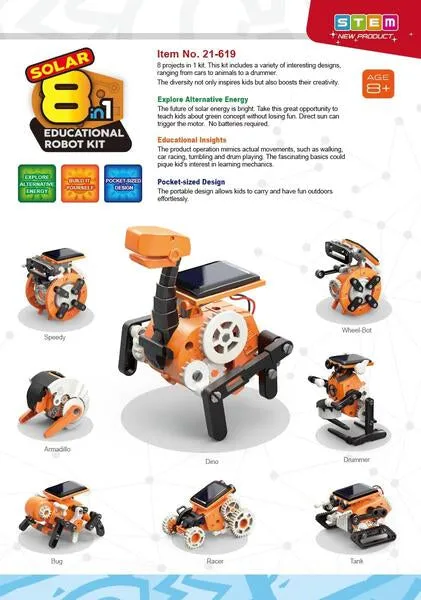 Elevate Learning with Our 8-in-1 Educational Robot Kit: Explore, Experiment, Excel!