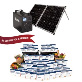 Emergency Food   Solar Generator Power Station Hero Bundle