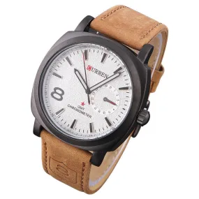 Fashion Business Quartz watch Men sport Watches Military Watches Men Corium Leather Strap army wristwatch