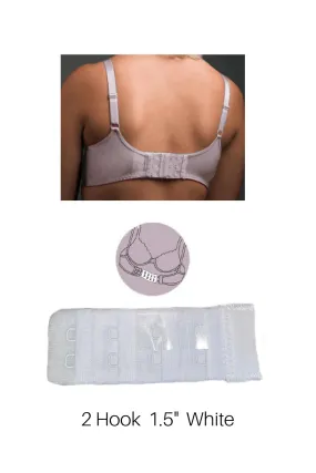 Fashion Essentials Bra Extender, 1.5", White  50501