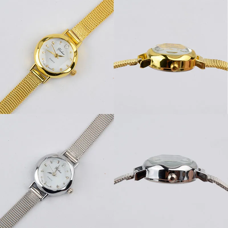 Fashion Women Dress Golden Watches Brand Watch Bracelet rhinestone watches quartz Women Wristwatches