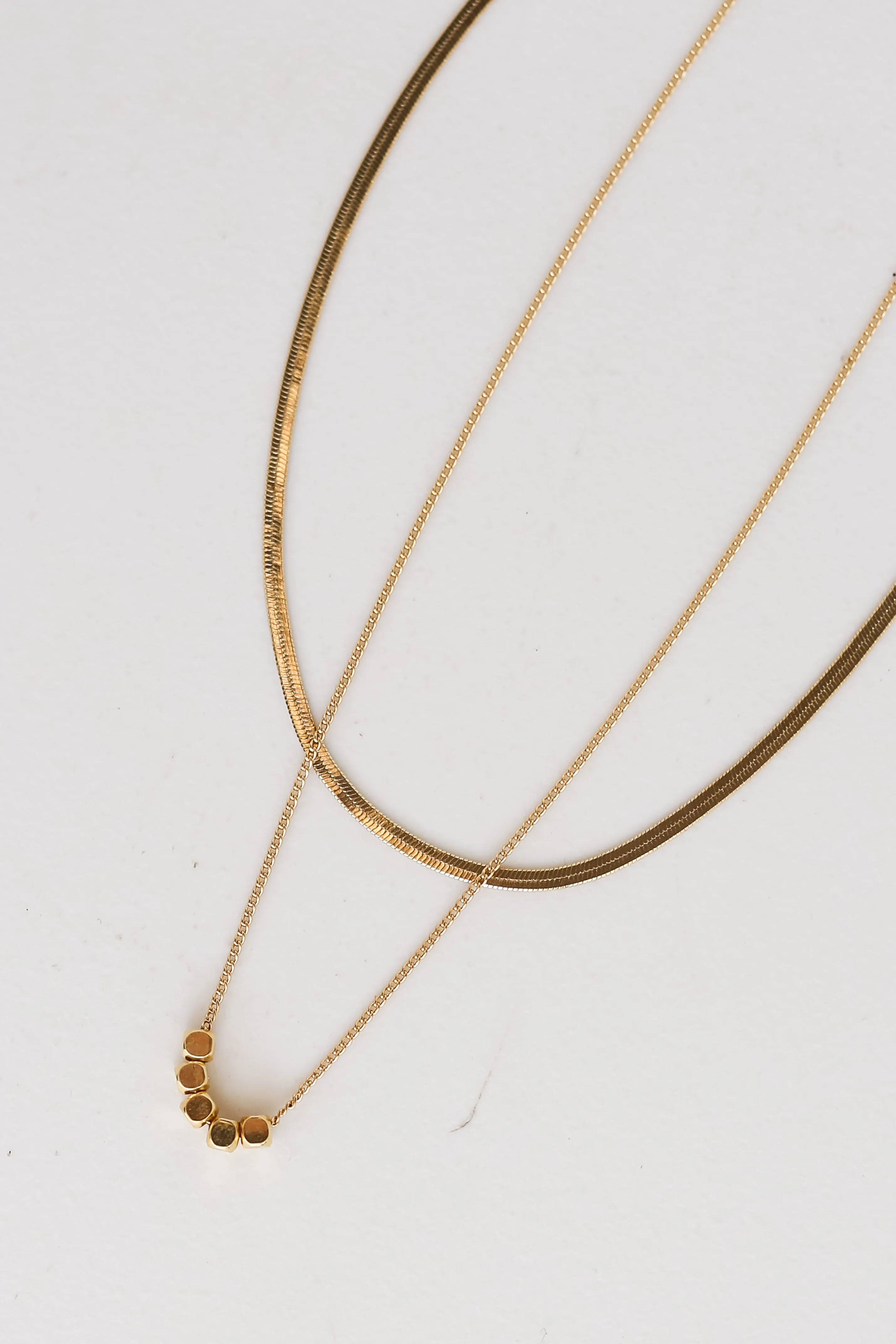 FINAL SALE - Bailey Gold Layered Chain Necklace