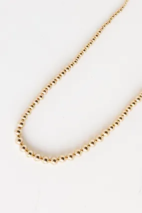 FINAL SALE - Clara Gold Beaded Necklace