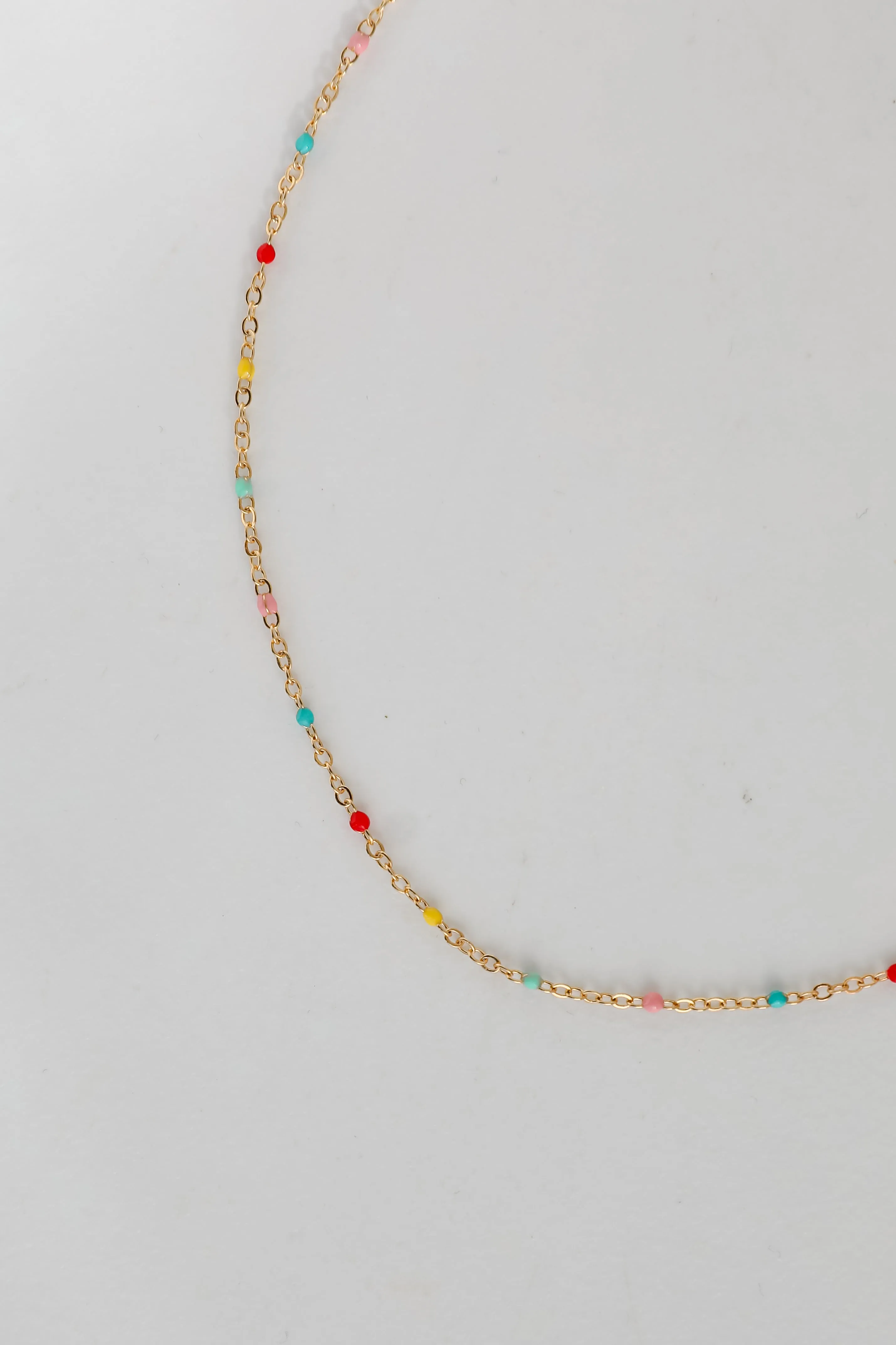 FINAL SALE - Maya Gold Beaded Chain Necklace