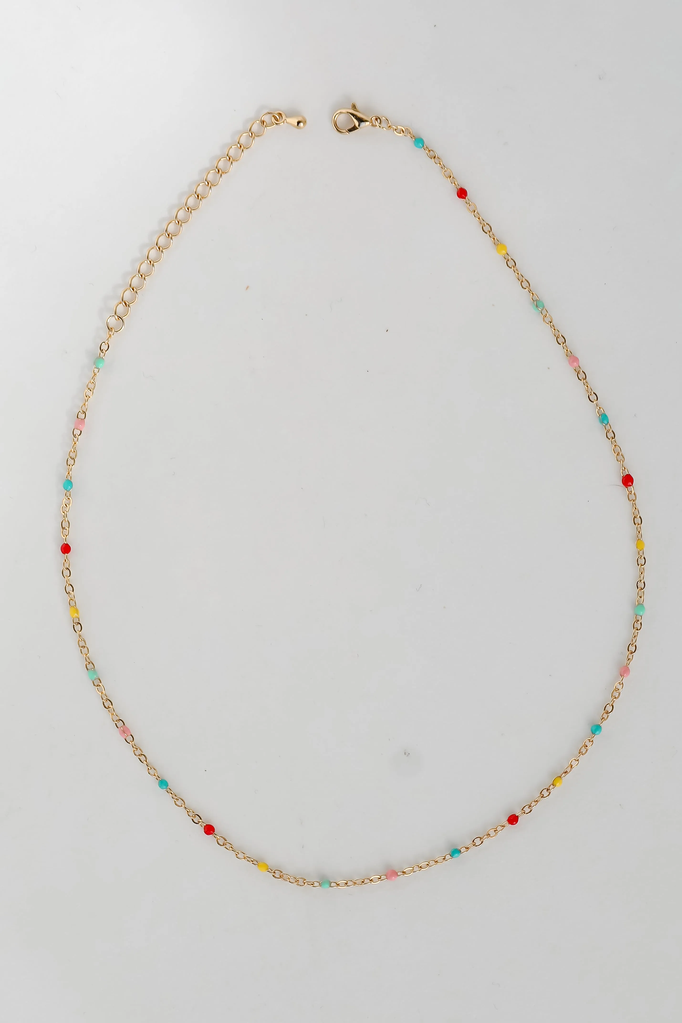 FINAL SALE - Maya Gold Beaded Chain Necklace