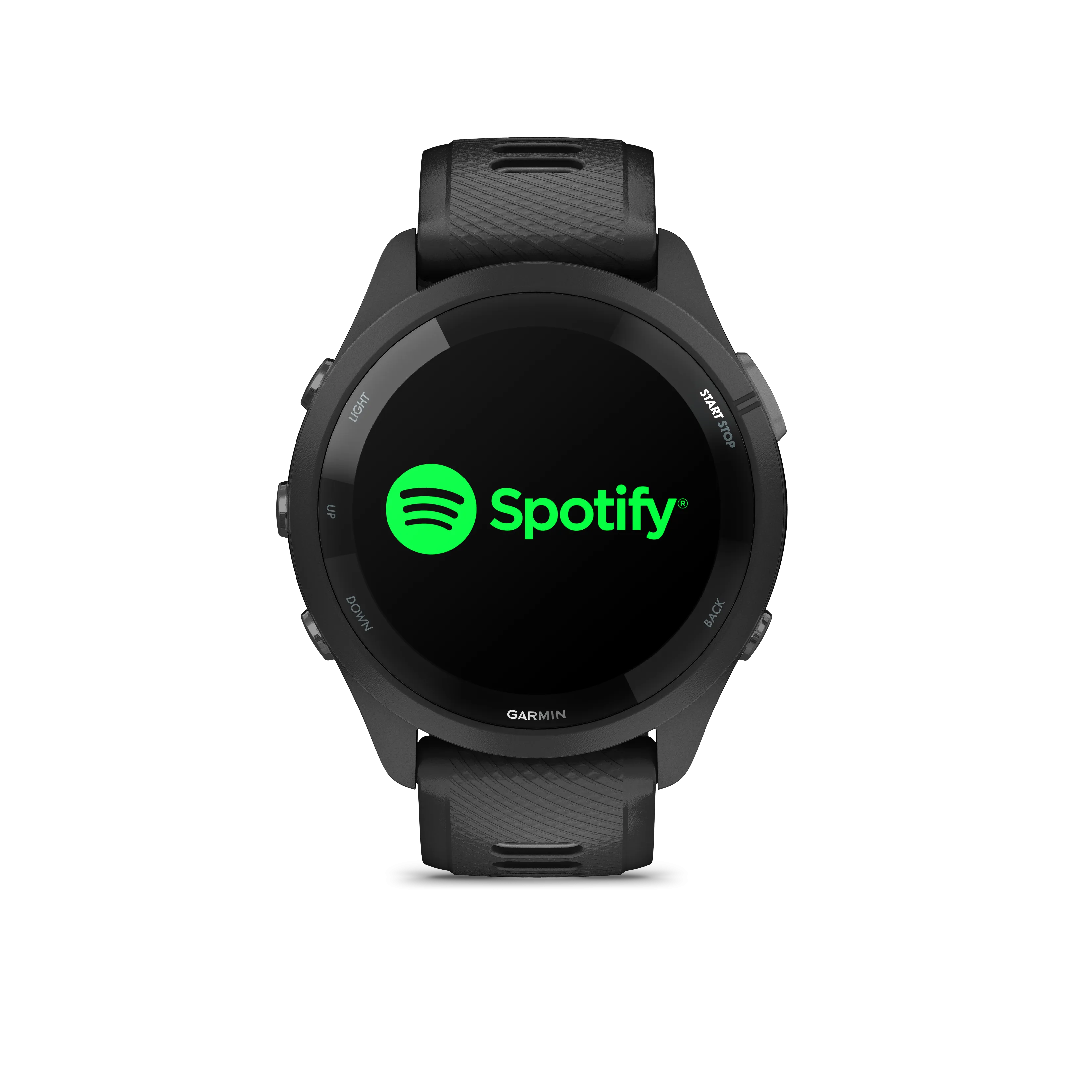 Forerunner® 265 (Black Bezel and Case with Black/Powder Gray Silicone Band)