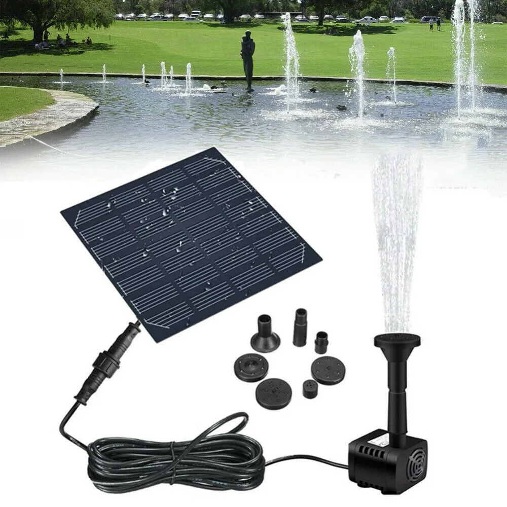 Garden Water Fountain with Solar Panel