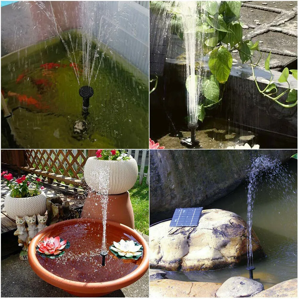 Garden Water Fountain with Solar Panel