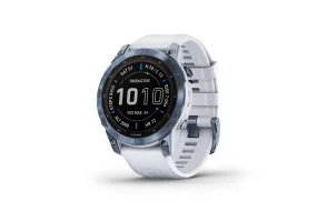 Garmin Fenix 7 Smartwatch Sapphire Solar Mineral Blue Ti Whitestone Band