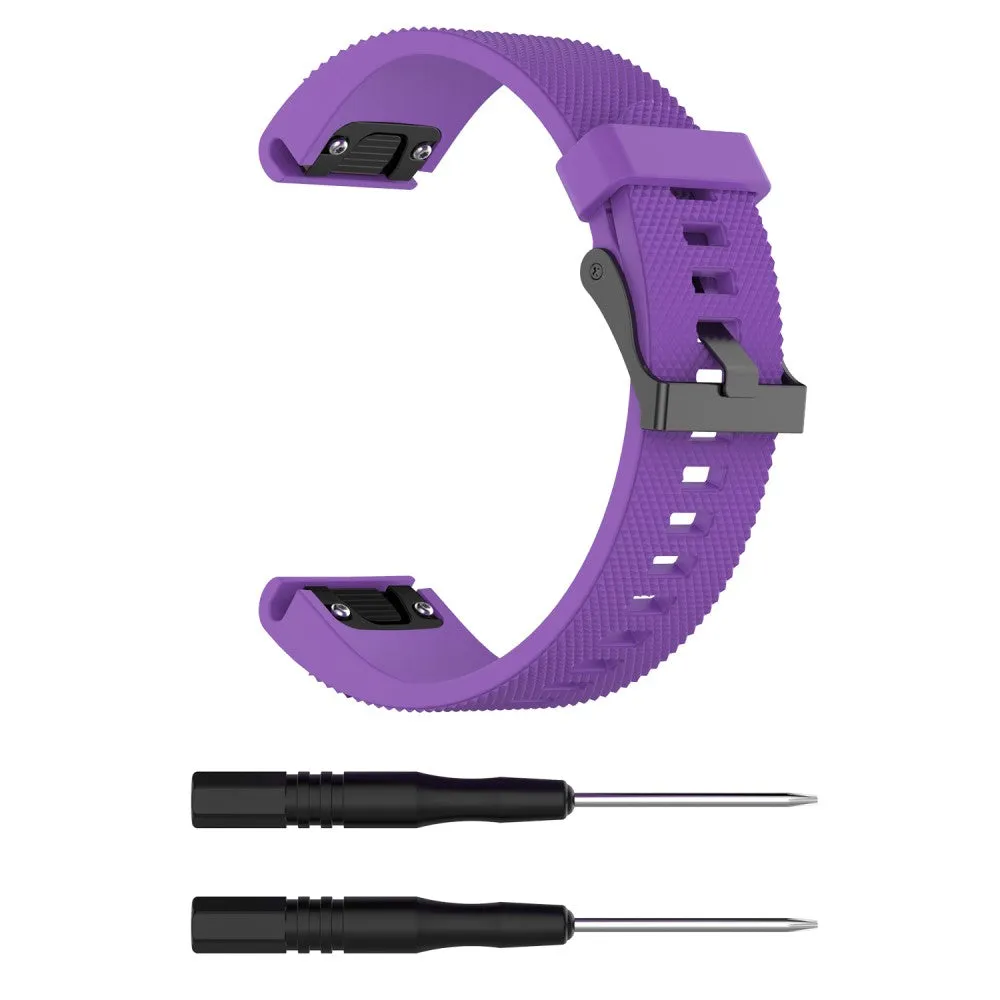 Garmin Fenix 7S silicone sports bracelet with quick-release fastener (joint circumference: 160-210 mm) - Purple