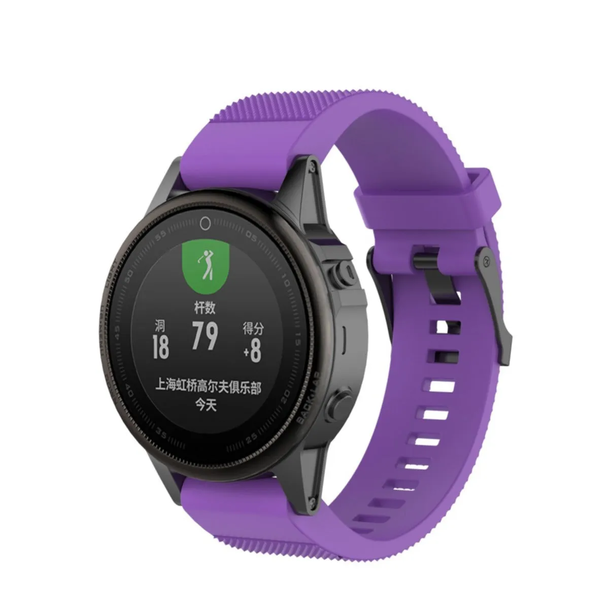 Garmin Fenix 7S silicone sports bracelet with quick-release fastener (joint circumference: 160-210 mm) - Purple