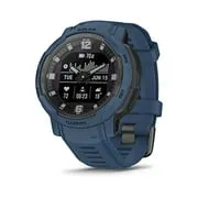 Garmin Instinct Crossover Solar, Rugged Hybrid Smartwatch with Solar, Analog Hands and Digital Display, Tidal Blue